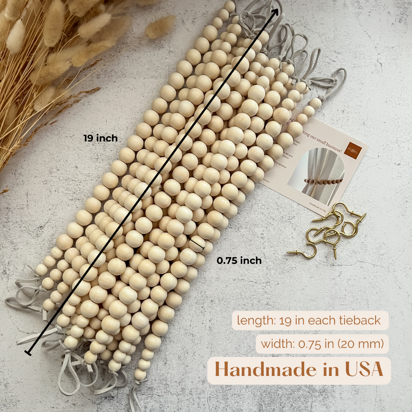 wooden curtain tiebacks