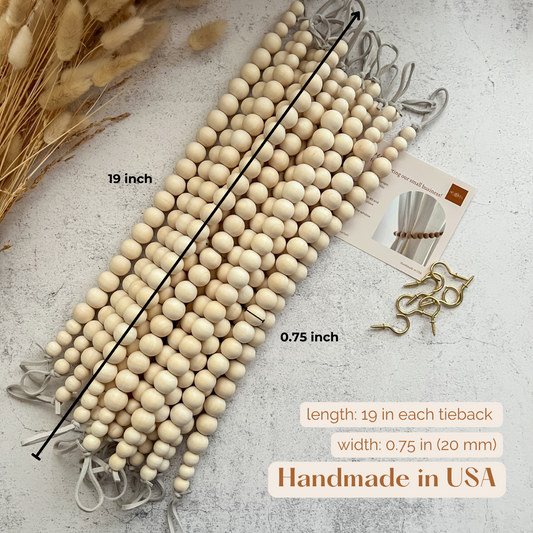 wooden curtain tiebacks