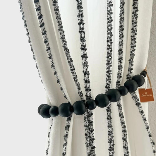 Black curtain tie backs - Deco Azul