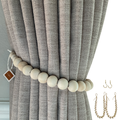 wooden curtain tiebacks