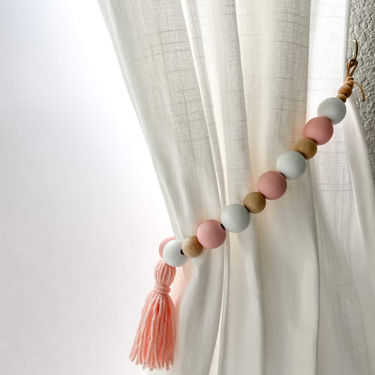 Farmhouse Curtain Tiebacks - Wood Beads Boho Curtain Holdbacks, Window  Treatments – YELLOW LOTUS USA