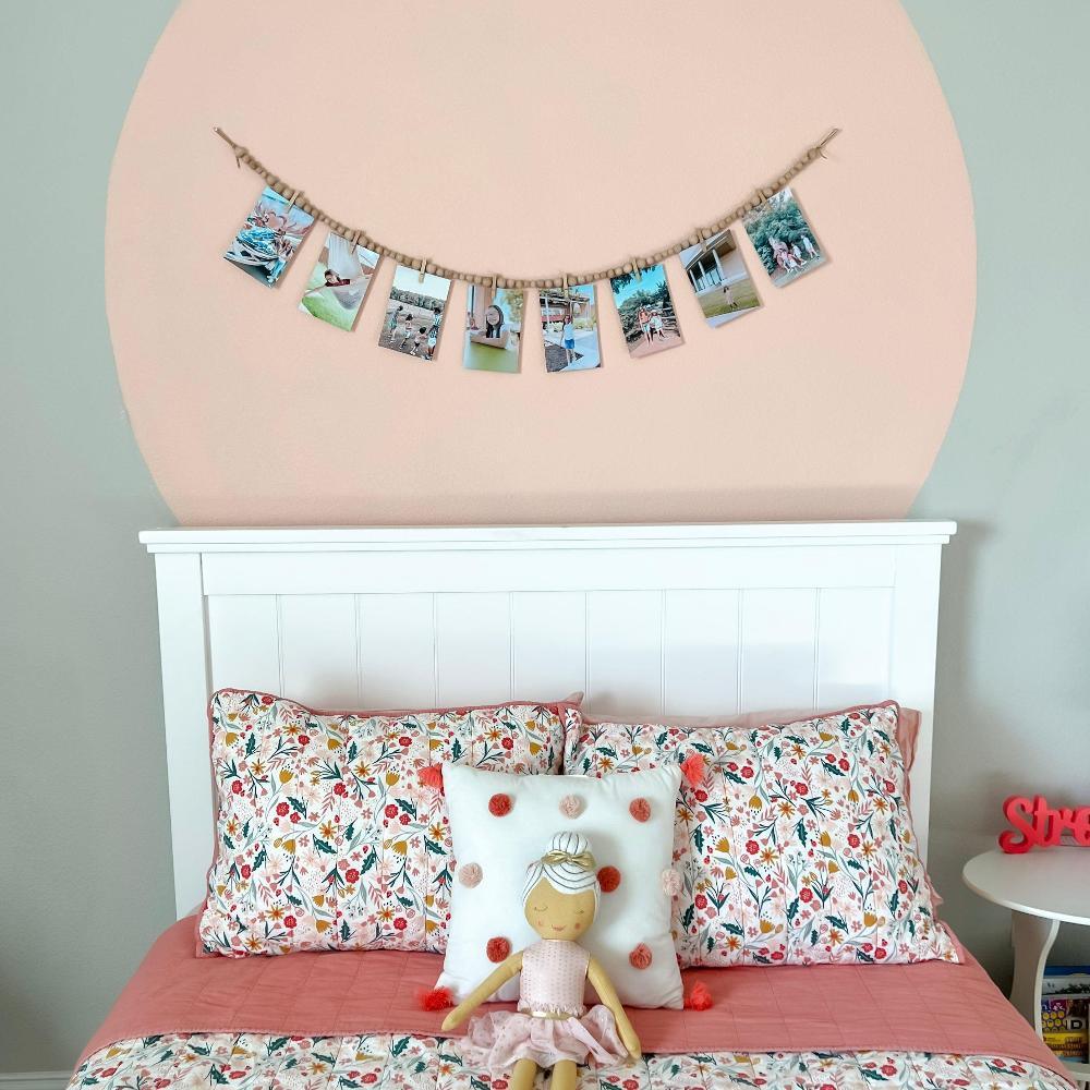 Photo display with 8 clothespins - Deco Azul