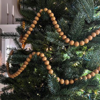 Wood Bead Garland for Christmas Tree, Bday Party Garland, Christmas  Garland, Neutral Wood Beads for Mantel, Garland by the Foot 